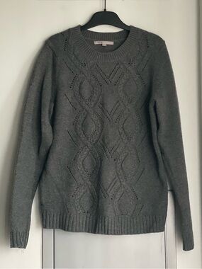 GAP Charcoal Wool Blend Crewneck Sweater